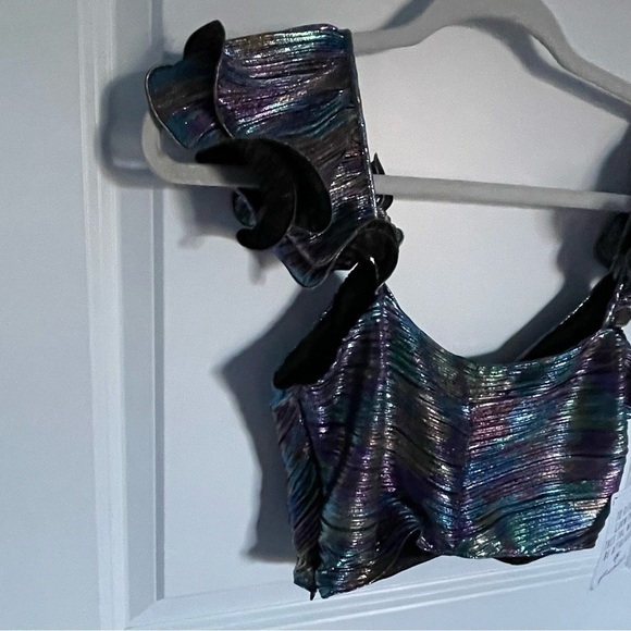 New! Set! Saylor x free people Gianna Top and Skirt metallic 18658 - Picture 8 of 16